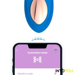 silicone vibrador de braguita con app azul 4