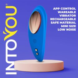 silicone vibrador de braguita con app azul 7